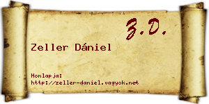 Zeller Dániel névjegykártya